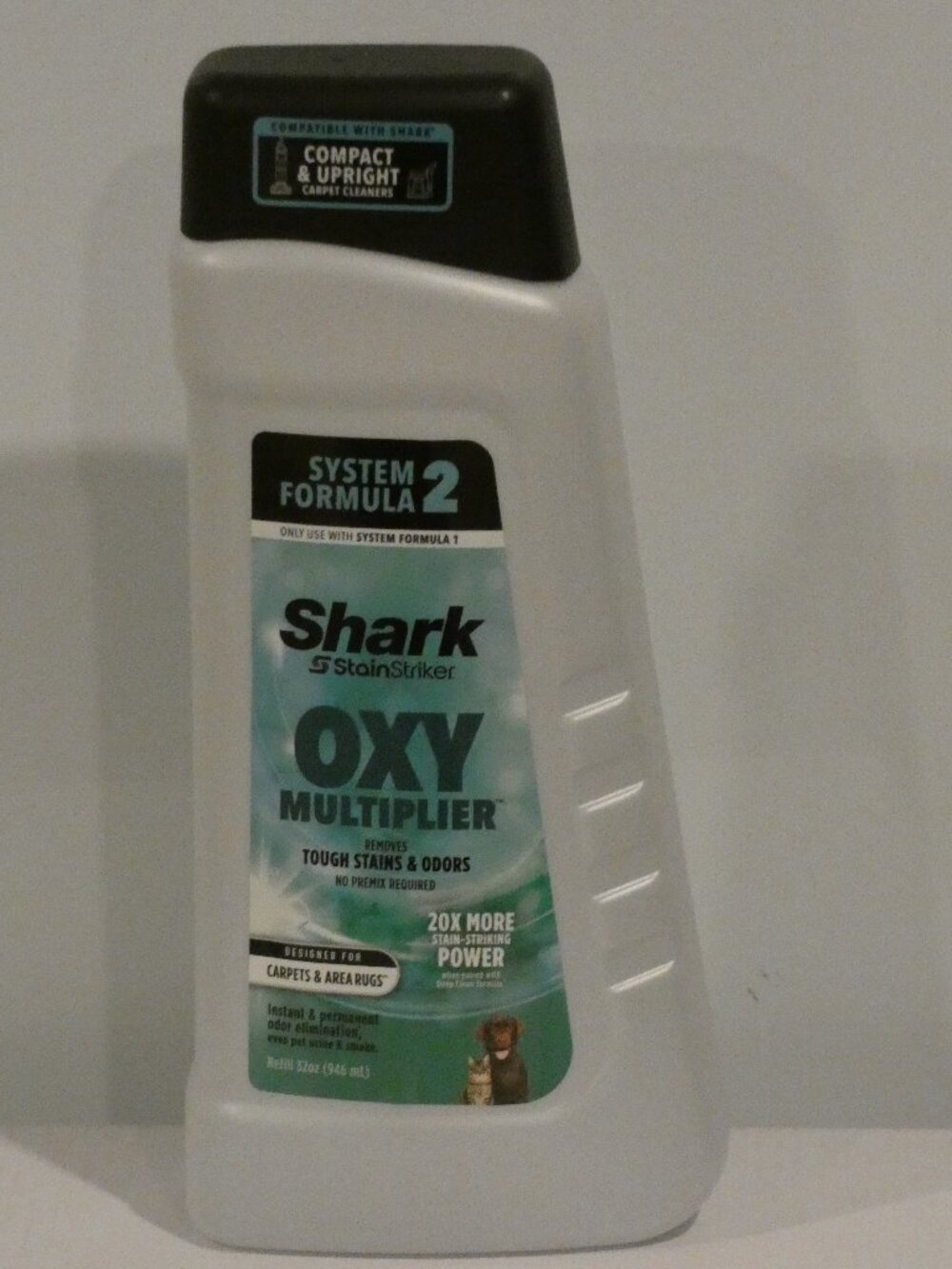 New SHARK‎ Oxy Multiplier Formula 2 Stain Striker 20x Power Carpet Cleaner 32 oz